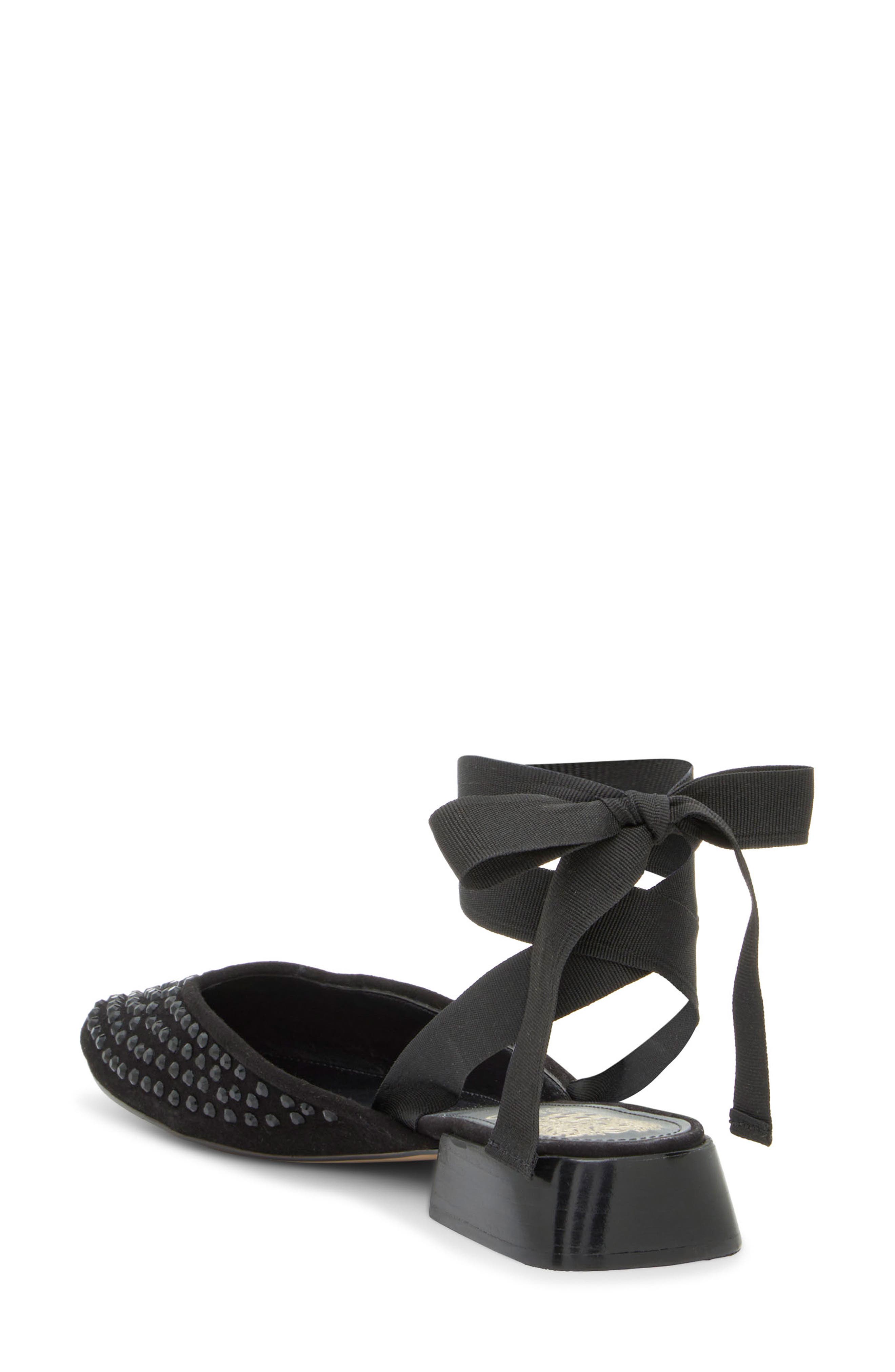 Vince Camuto Kayla Bow Ankle Strap Sandal, Alternate, color, Black