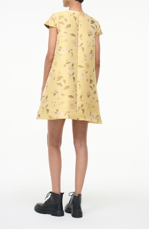 Staud Mia Floral Minidress In Yellow