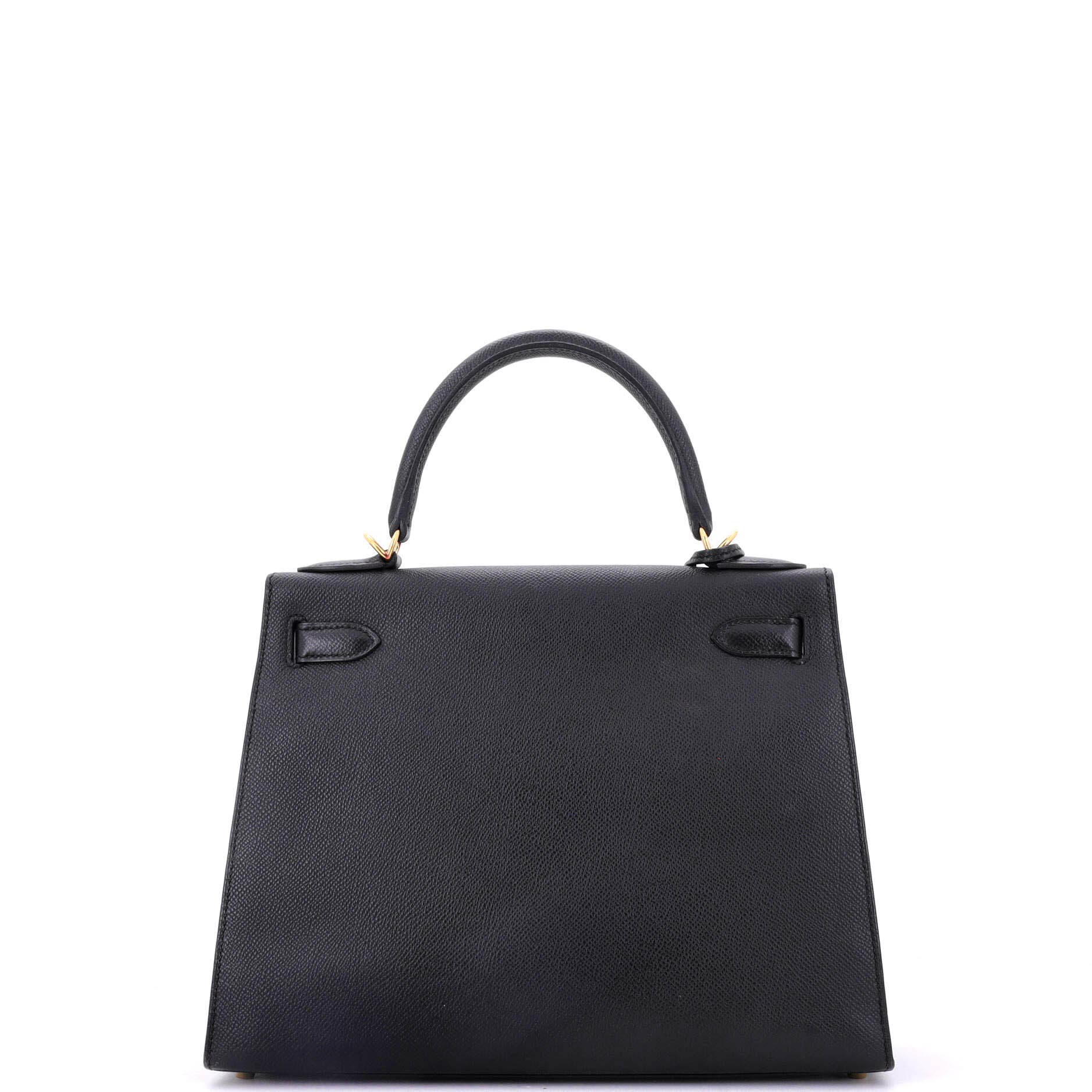 Pre-Owned Hermes Kelly Handbag Black Epsom with Gold Hardware 28, Alternate, color, 
