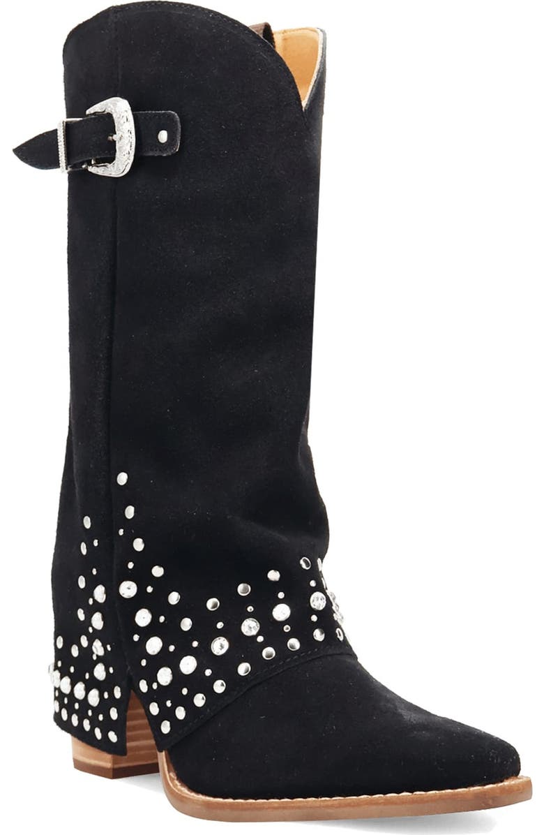 Dingo Howdy Honey Rhinestone Western Boot, Main, color, Black