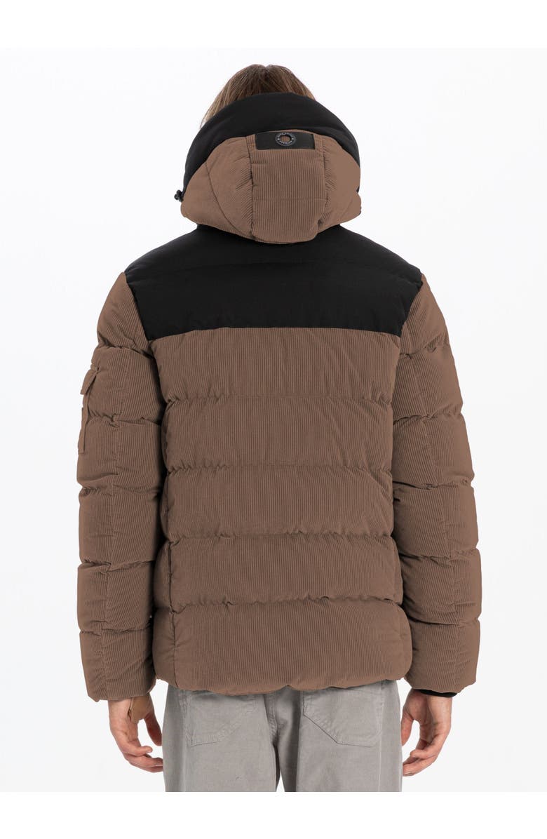 Point Zero CORDUROY PUFFER JACKET, Alternate, color, Hazel