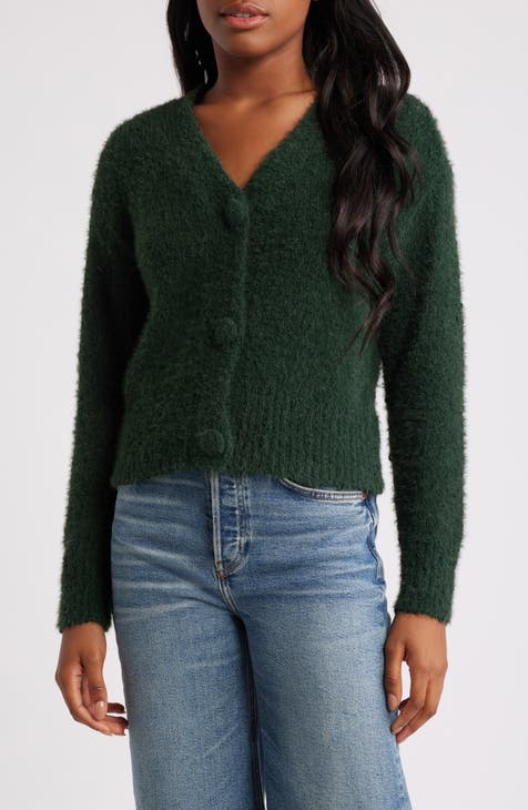 Nordstrom Studio 121 100% Cashmere Green Cardigan Women’s on sale Size Large EUC