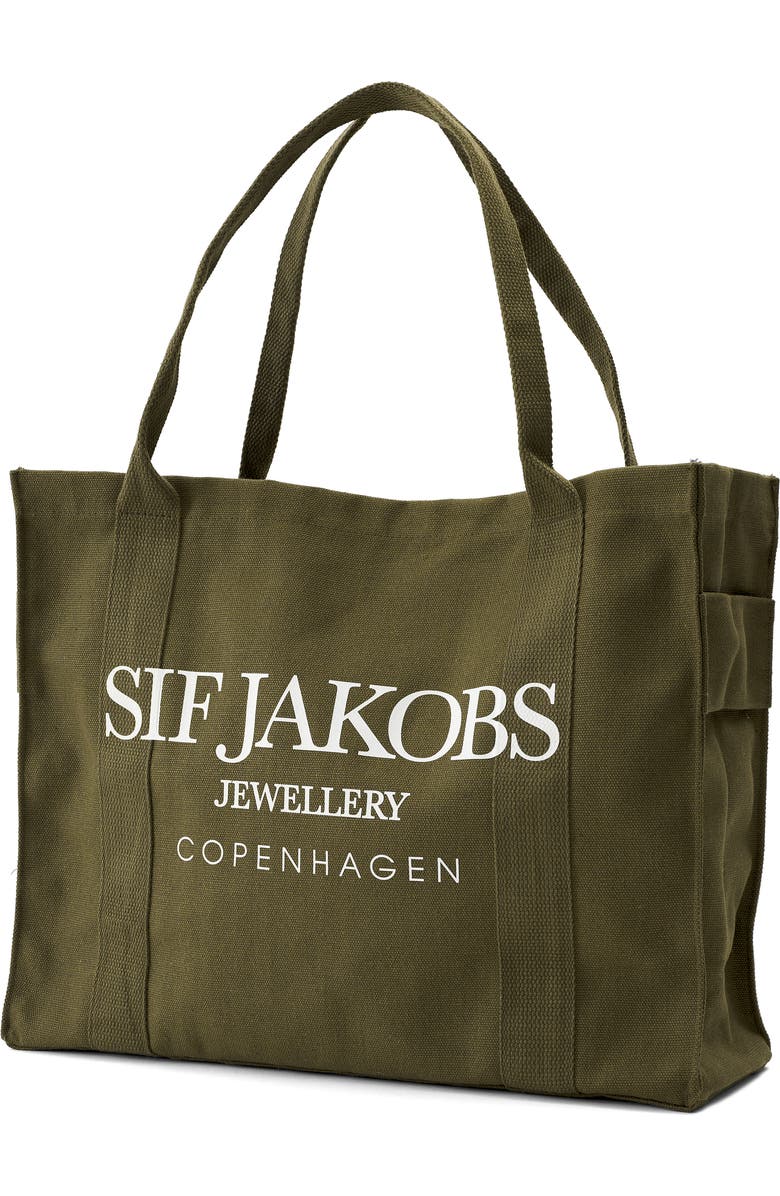Sif Jakobs Jewellery Khaki Green Tote Bag, Main, color, Khaki Green