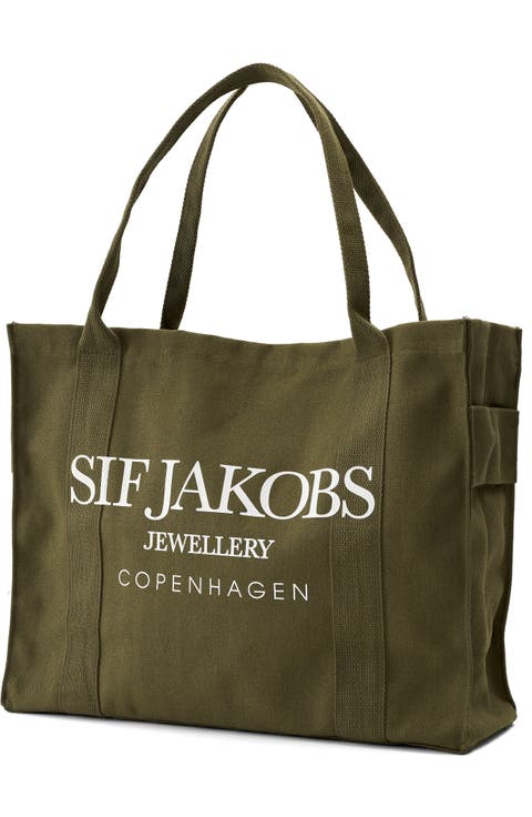 Khaki Green Tote Bag