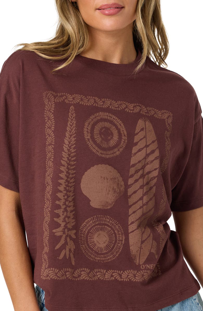 O'Neill Calico Graphic Easy T-Shirt, Alternate, color, Chocolate
