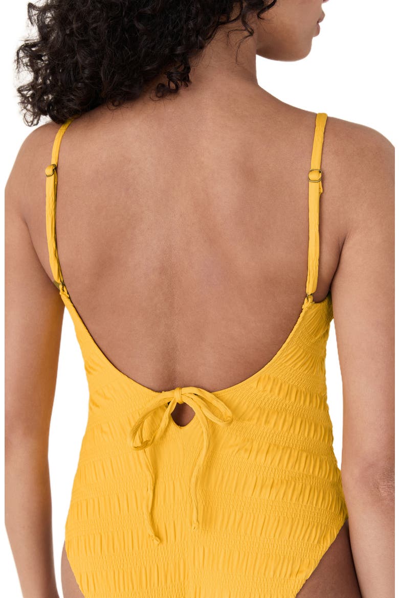 Lucaya Smocked One-Piece Swimsuit, Alternate, color, SUNSTRUCK