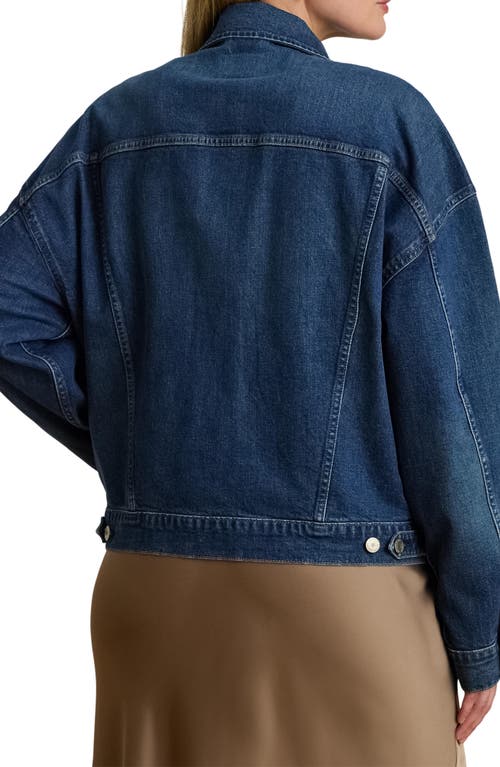 Ralph Lauren Lauren Macmey Denim Trucker Jacket In Blue