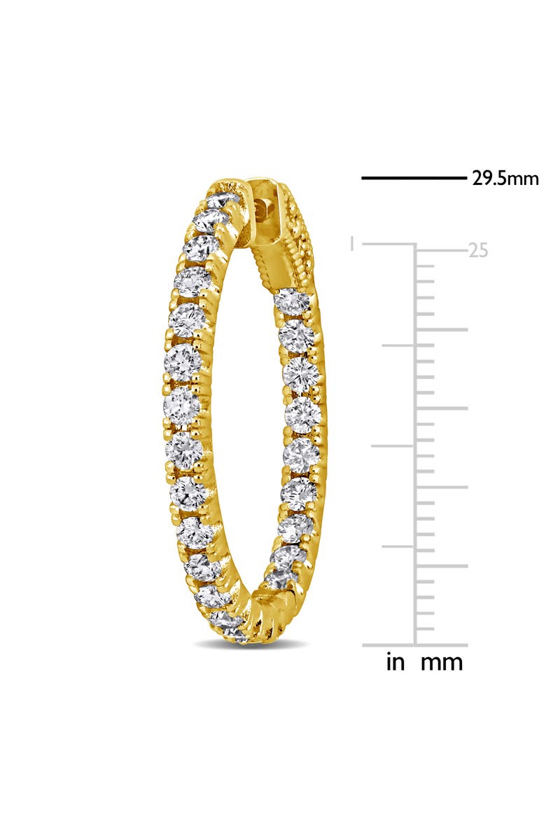 Julianna B. 2-1/2 CTW Diamond Hoop Earrings 14k Gold, Alternate, color, 