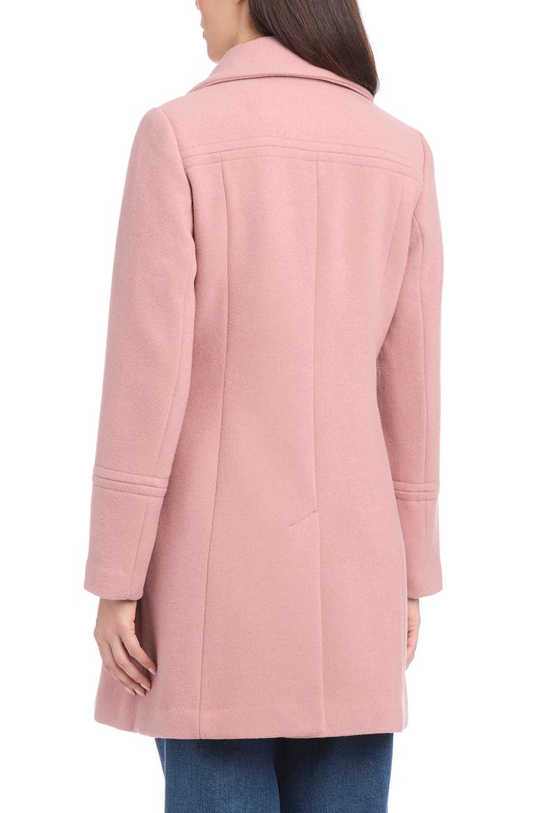 Pearl Button Wool Blend Coat, Alternate, color, DUSTY ROSE