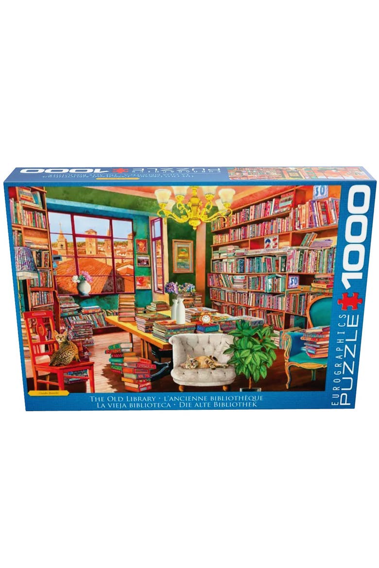 The Old Library 1000 Piece Puzzle, Alternate, color, Multicolored