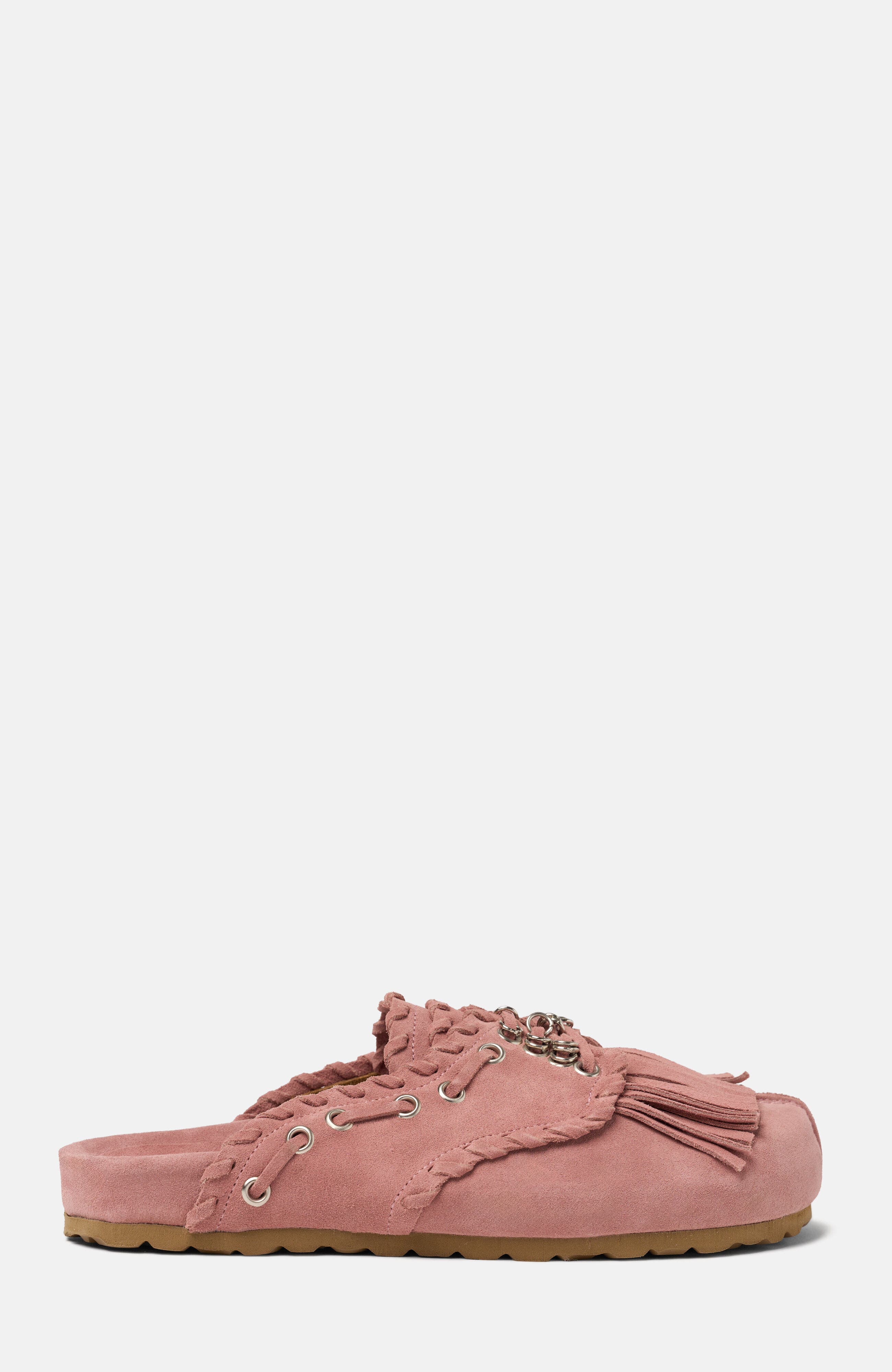 Flora Mules, Alternate, color, Pink - Suede