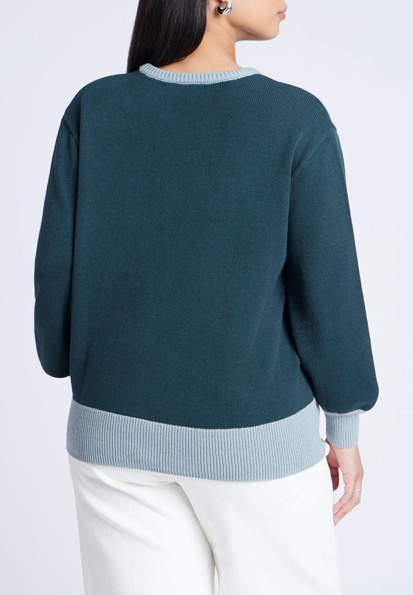 Contrast Rib Sweater - image 2