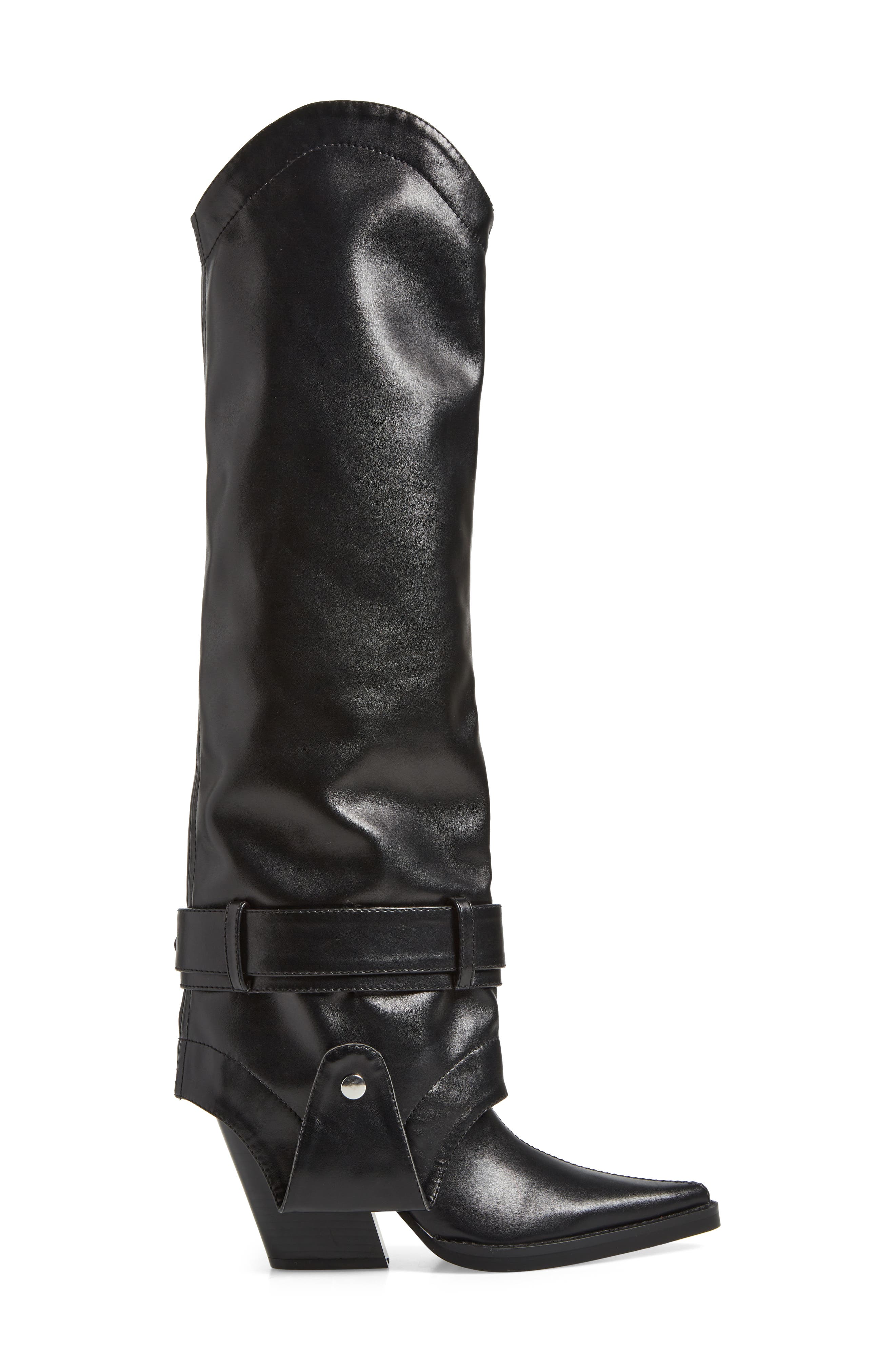 AZALEA WANG Matty Foldover Shaft Western Boot, Alternate, color, 