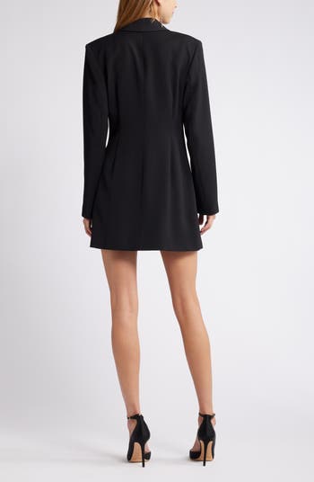 Open Edit Long Sleeve Blazer Minidress | Nordstrom
