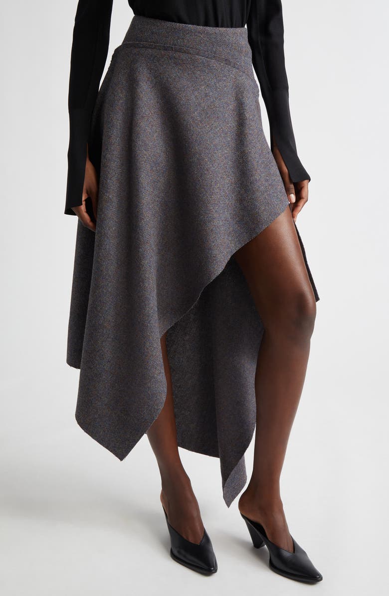 Diotima Belnavis Asymmetric Wool Skirt, Alternate, color, Slate