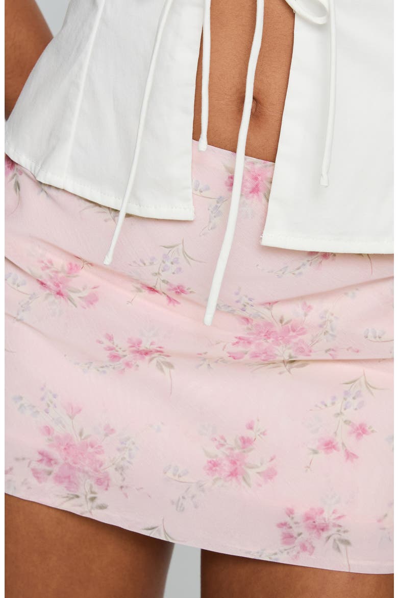 Piazia Floral Chiffon Miniskirt, Alternate, color, MULTI FLORAL