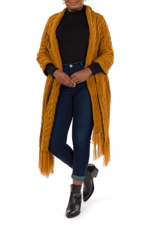 Oversize Cable Knit Scarf