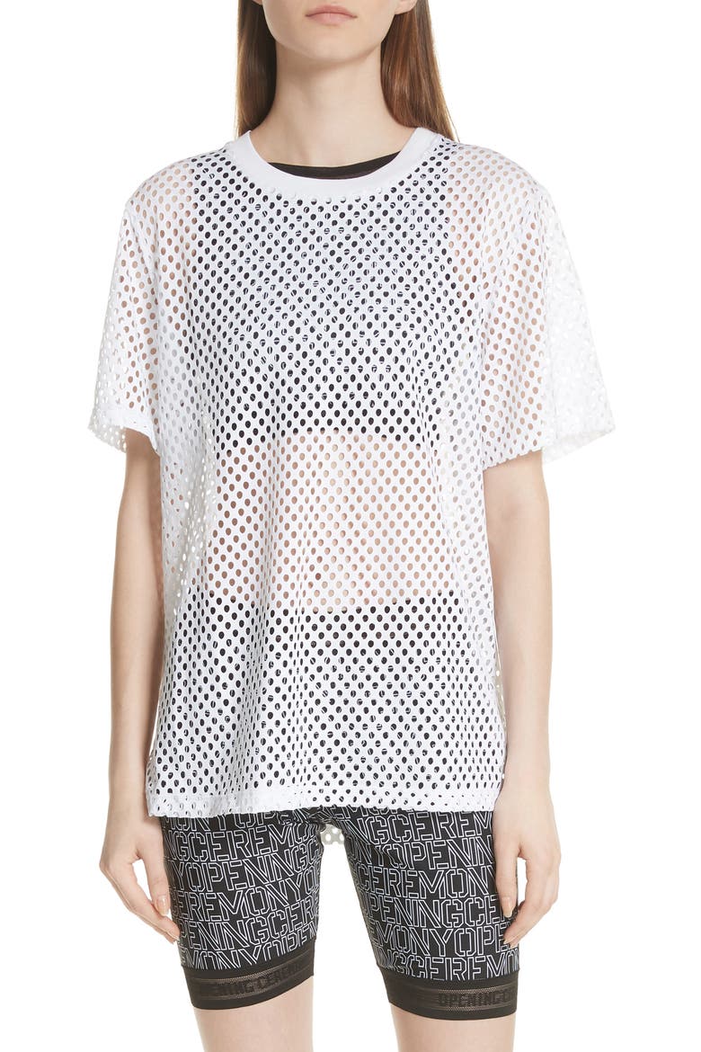 Mesh Tee, Main, color, WHITE