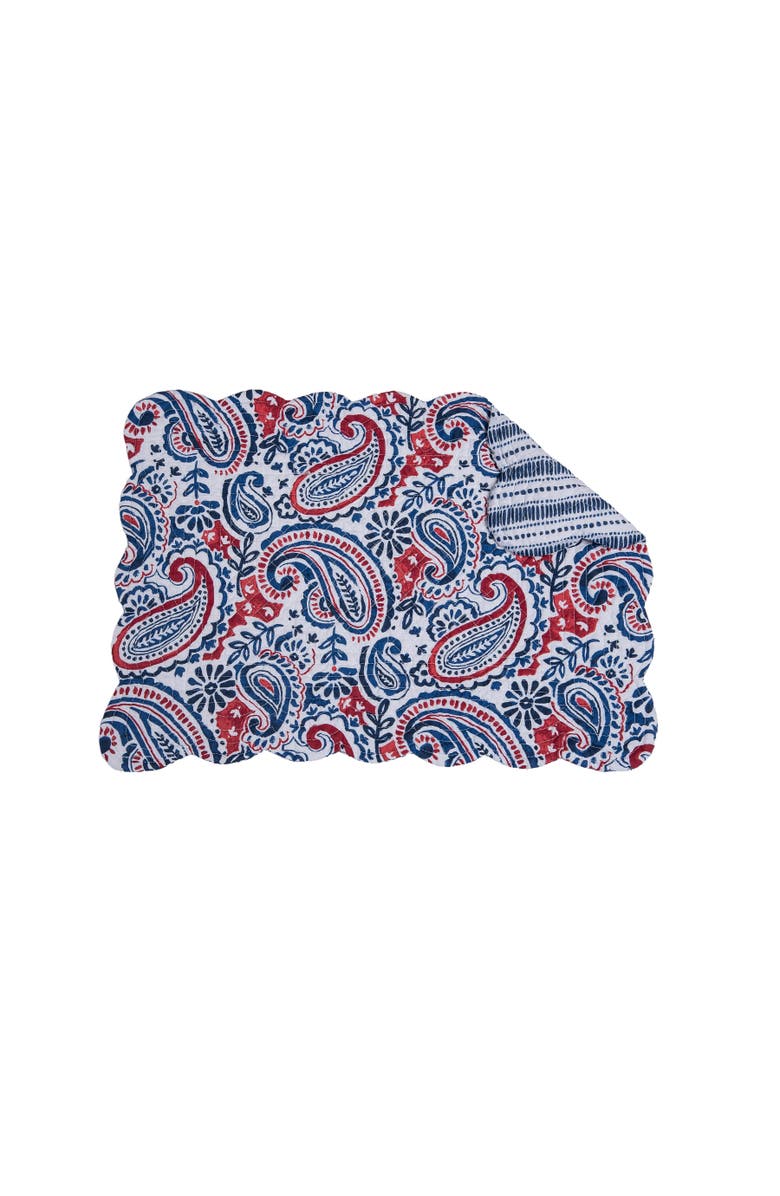 C&F Home Americana Paisley Set of 6 Placemats  13" x 19", Alternate, color, Blue