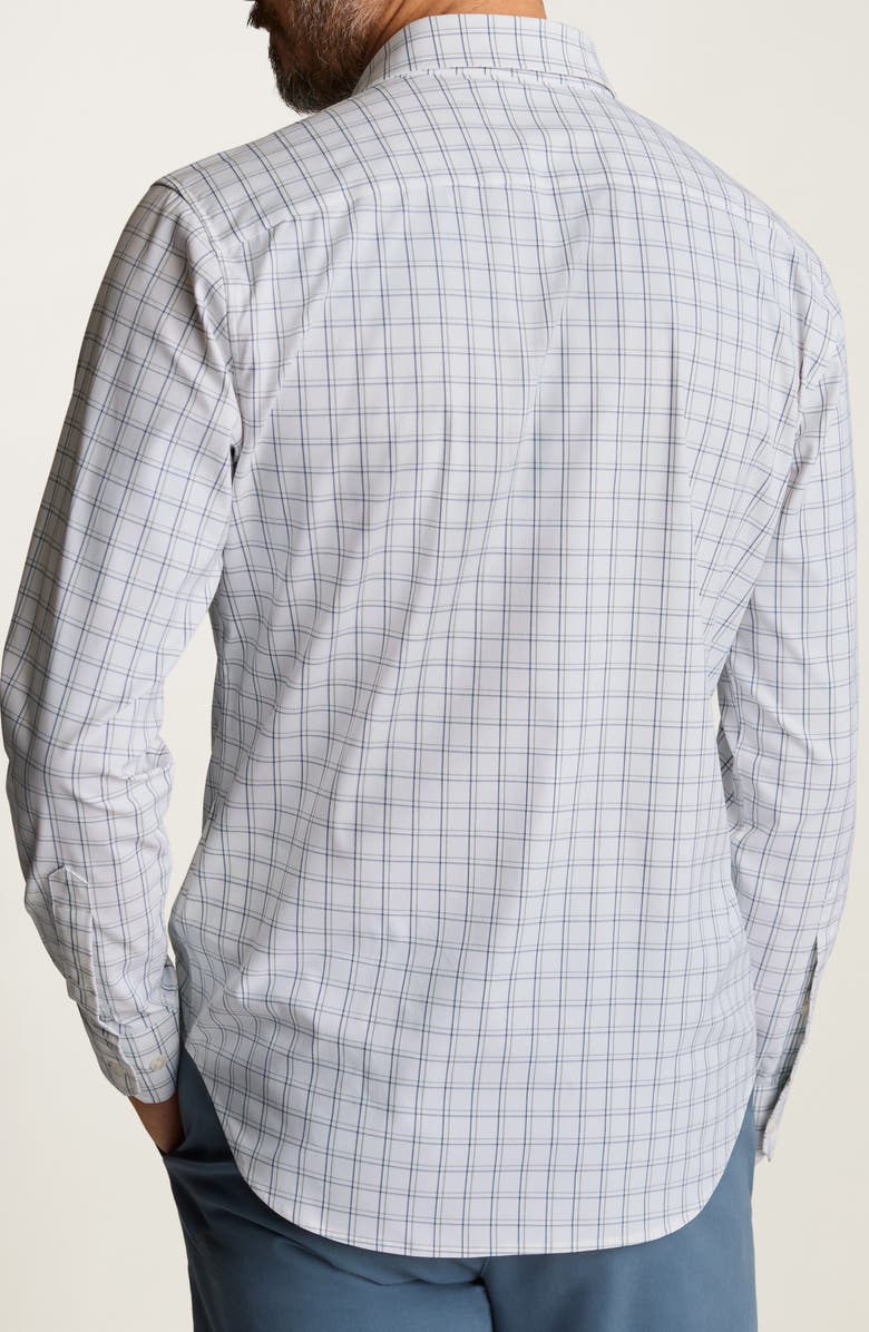 Bonobos Tech Slim Fit Windowpane Check Button-Up Shirt, Alternate, color, Orien Windowpane