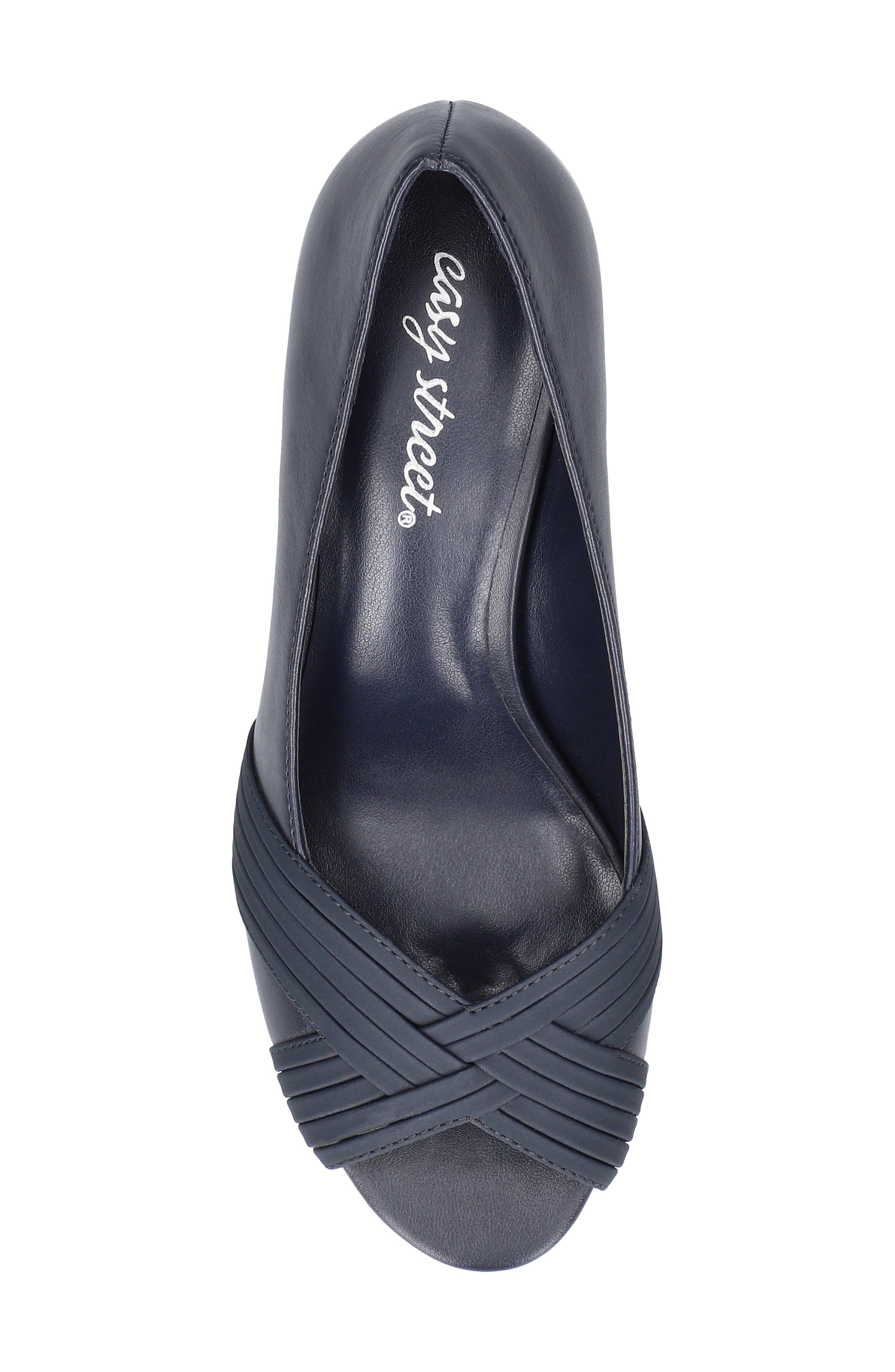 Lavish Peep Toe Pump, Alternate, color, NAVY