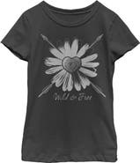 Lost Gods Girl's Lost Gods Wild and Free Sunflower Arrow Graphic T-Shirt