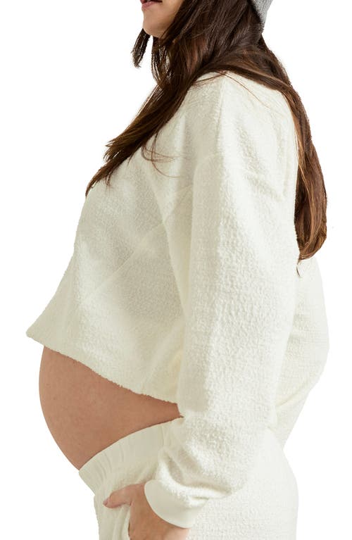 Hatch Collection The Dina Boucle Maternity Sweatshirt In Multi