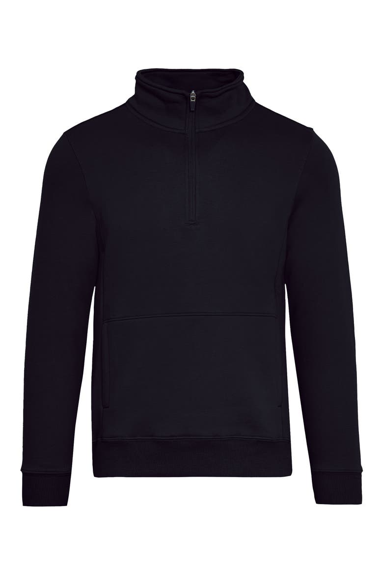 Fleece Quarter Zip Sweatshirt, Alternate, color, BLACK