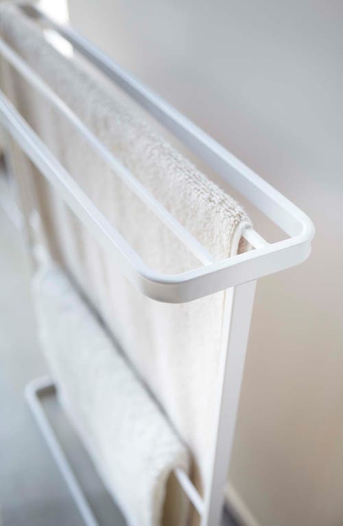 Yamazaki Bath Towel Hanger In White