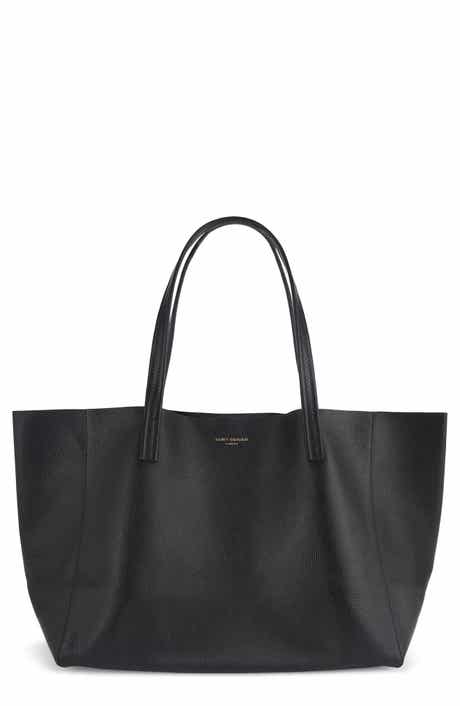 Large Violet Leather Tote