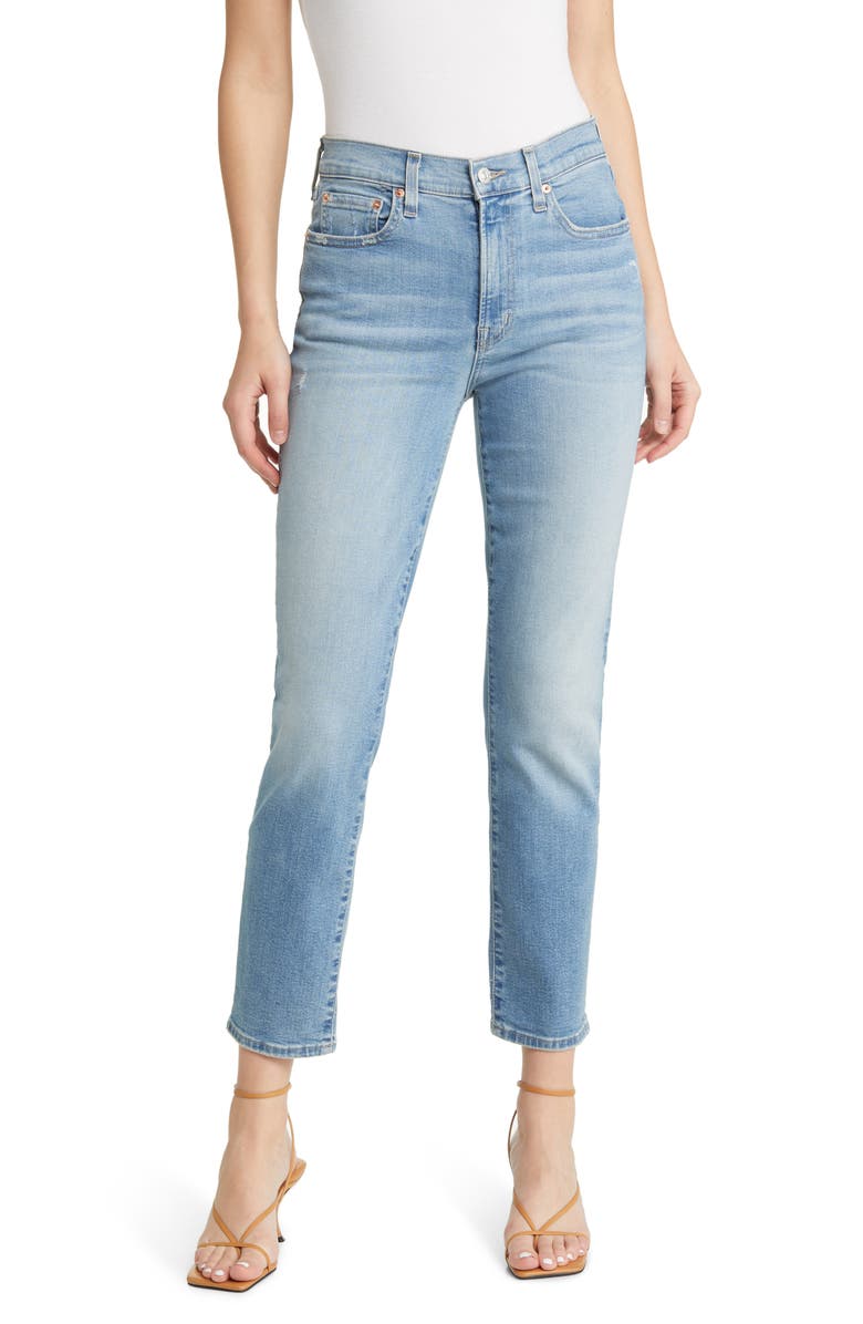 EDWIN Bree High Waist Ankle Straight Leg Jeans, Main, color,