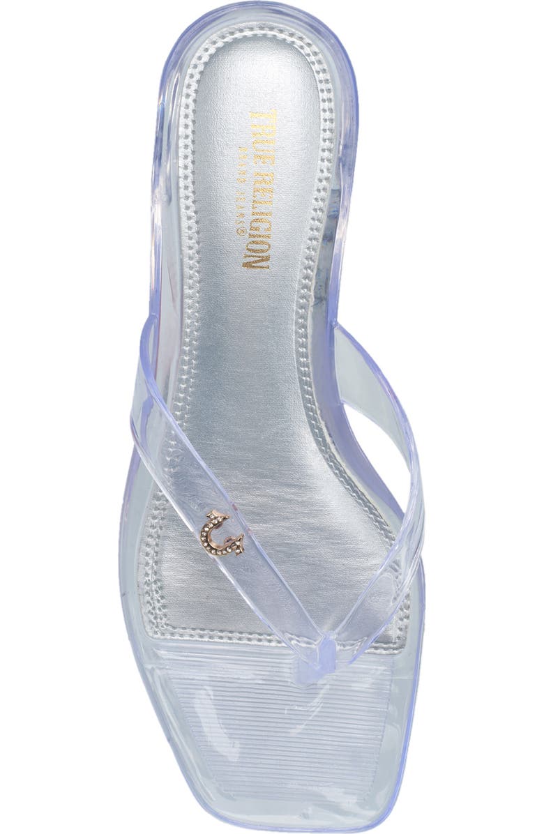 True Religion Jelly Thong Strap Heel, Alternate, color, Clear