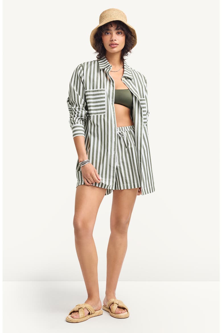 Parker Organic Cotton Cover-Up Shorts, Alternate, color, OLIVE