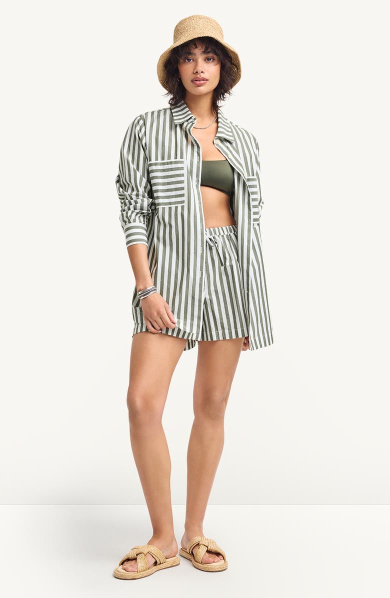 Vitamin A<sup>®</sup> Parker Organic Cotton Cover-Up Shorts, Alternate, color, Olive