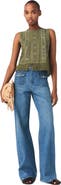 maje Fringed rhinestone flower top