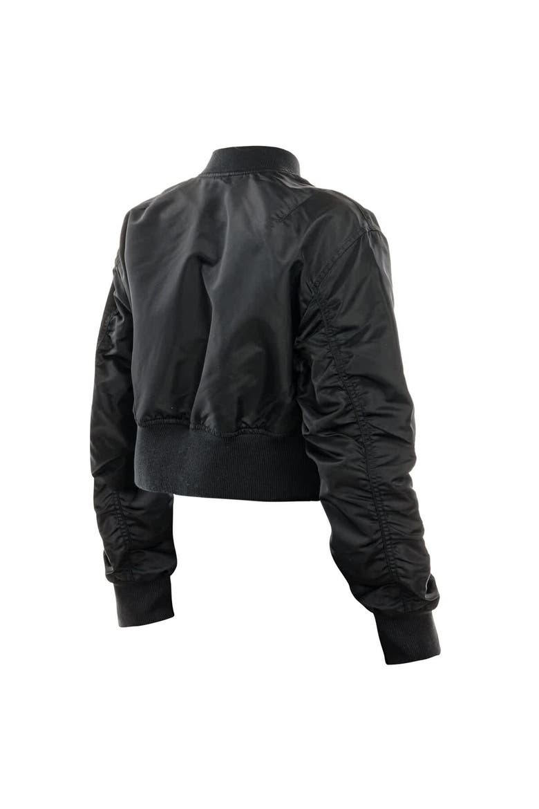 Women's New Era x Alpha Industries Black New York Mets Cropped Full-Zip Jacket, Alternate, color, Black