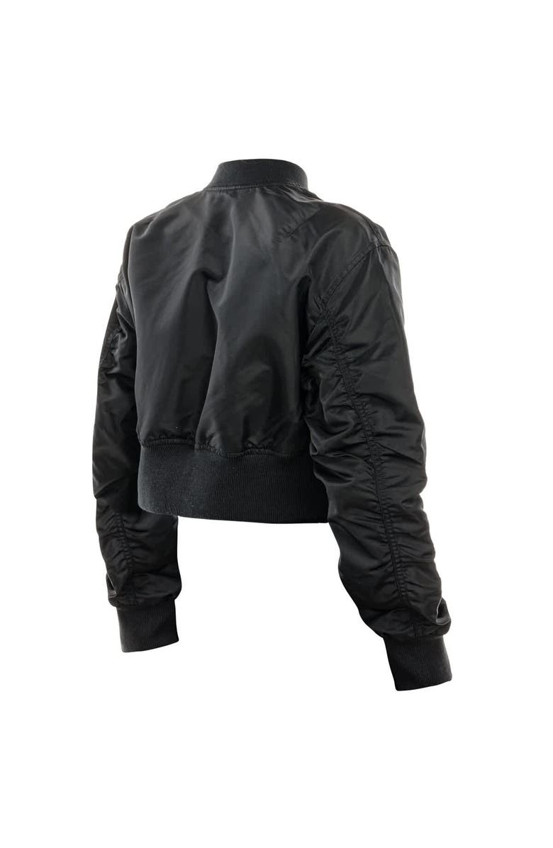 New Era x Alpha Industries Women's New Era x Alpha Industries Black New York Mets Cropped Full-Zip Jacket, Alternate, color, Black