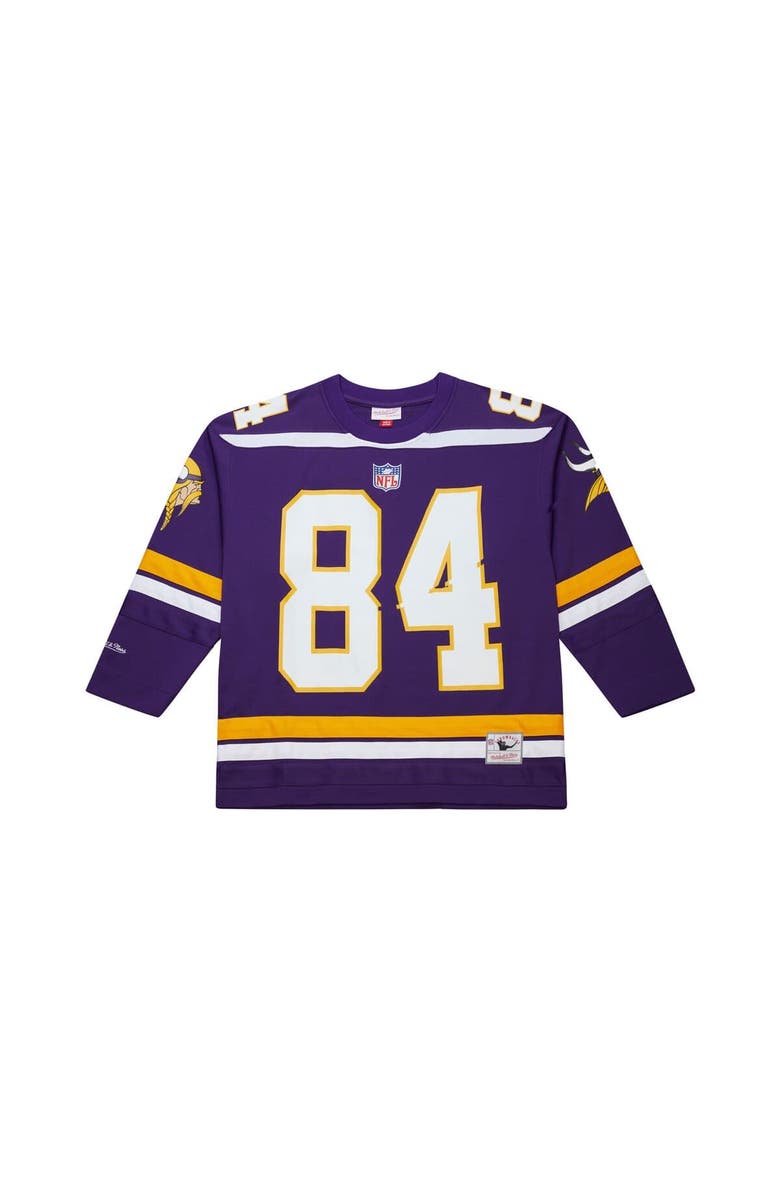 Mitchell & Ness Men's Mitchell & Ness Randy Moss Purple Minnesota Vikings Maxxed Out Fashion Hockey Jersey, Main, color, Purple
