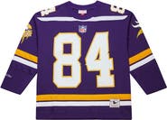 Mitchell & Ness Men's Mitchell & Ness Randy Moss Purple Minnesota Vikings Maxxed Out Fashion Hockey Jersey