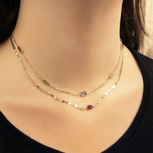 The Lovery Fine Jewelry Garnet Disco Necklace In Burgundy