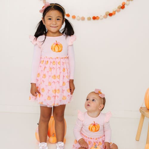 Sweet Wink Pumpkin Tulle Bow Headband In Pink