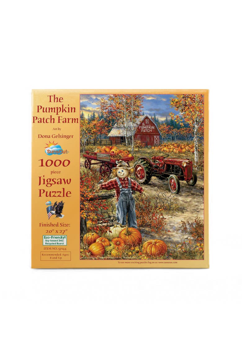 The Pumpkin Patch Farm 1000 piece Jigsaw Puzzle for Adults, Alternate, color, Multicolor
