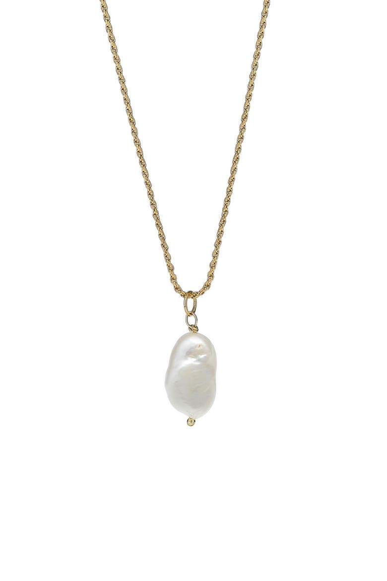 Men's Freshwater Pearl Pendant Necklace, Main, color, GOLD