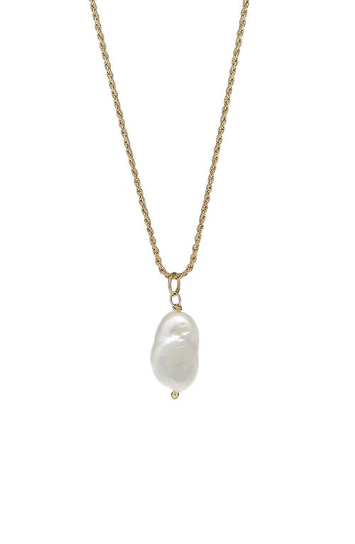 Degs & Sal Men's Freshwater Pearl Pendant Necklace in Gold  product