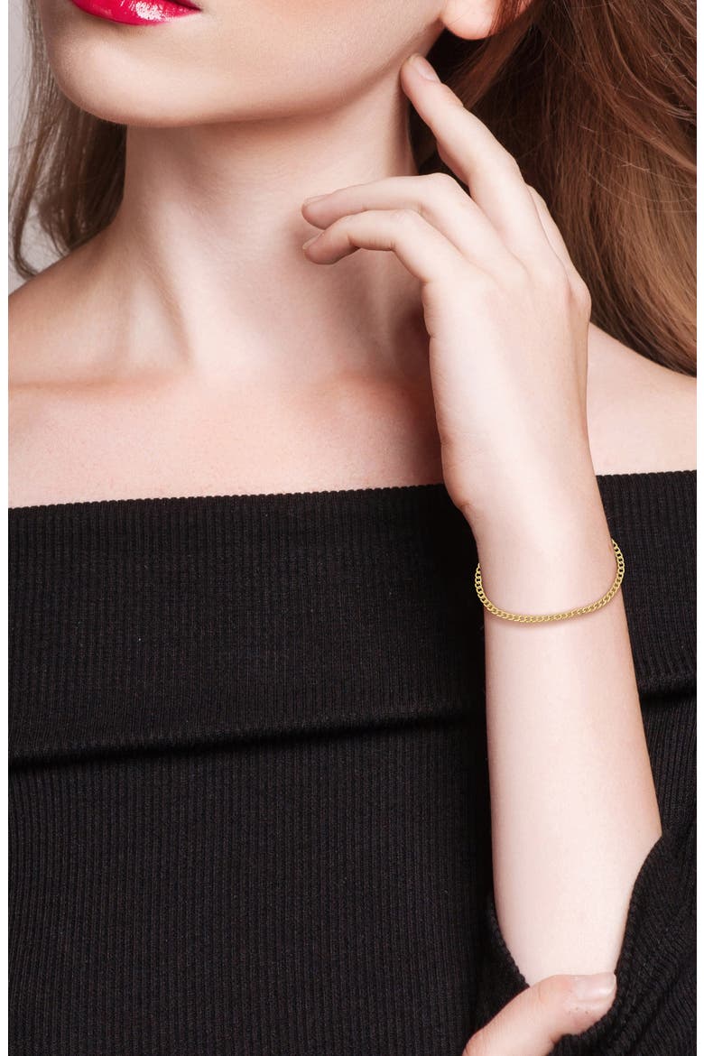 Curb Link Bracelet, Alternate, color, GOLD