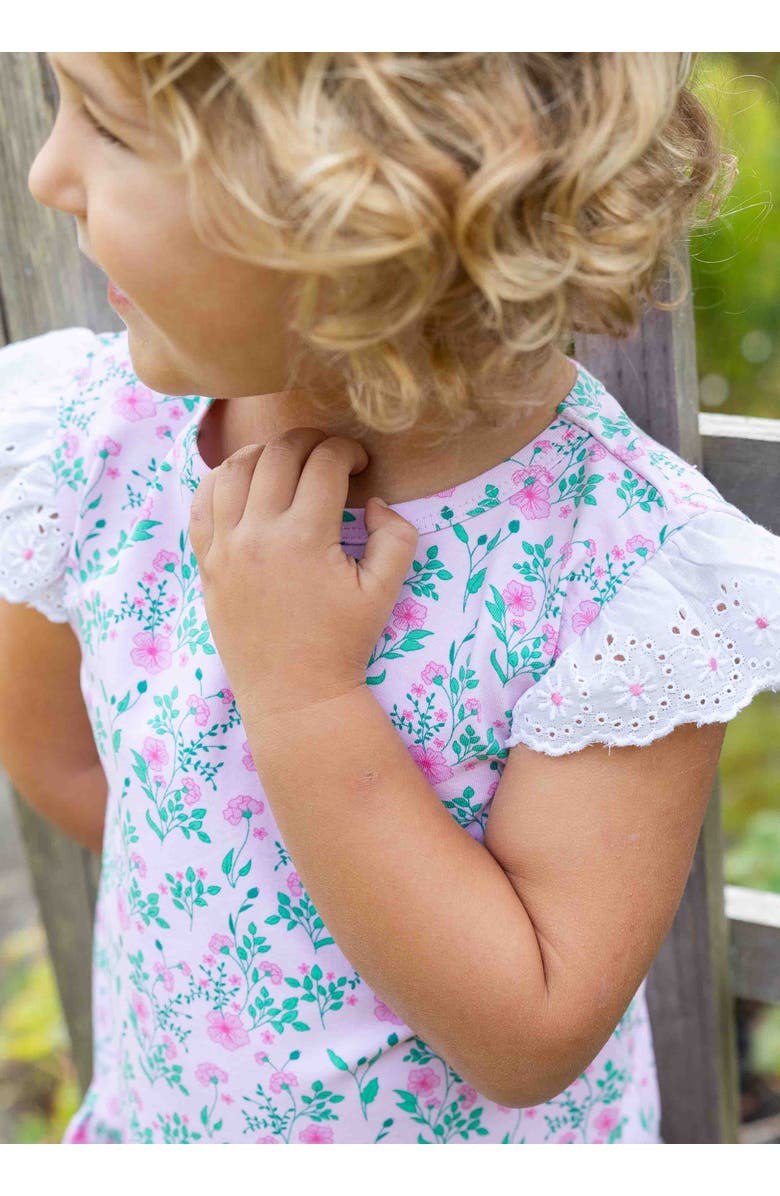 Florence Eiseman Floral Print Top with Capri Leggings, Alternate, color, Pink