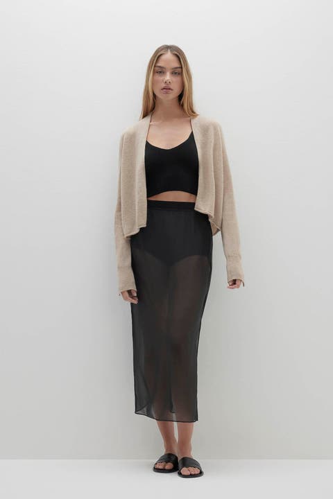 Juno Cropped Cashmere Cardigan