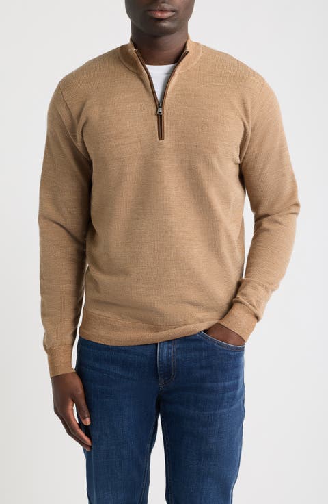 Blair Birdseye Merino Wool Quarter Zip Pullover