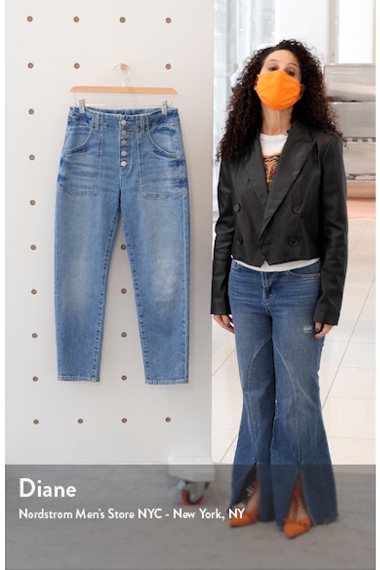 Arya Exposed Button Crop Straight Leg Jeans video