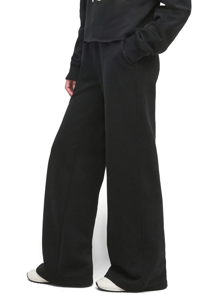 The Collegiate Flare Sweatpants, Alternate, color, BLACK